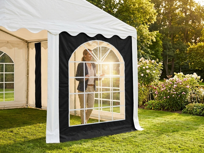 Marquee sidewall in black, 2m PVC/Polyester for outdoor events - view 3