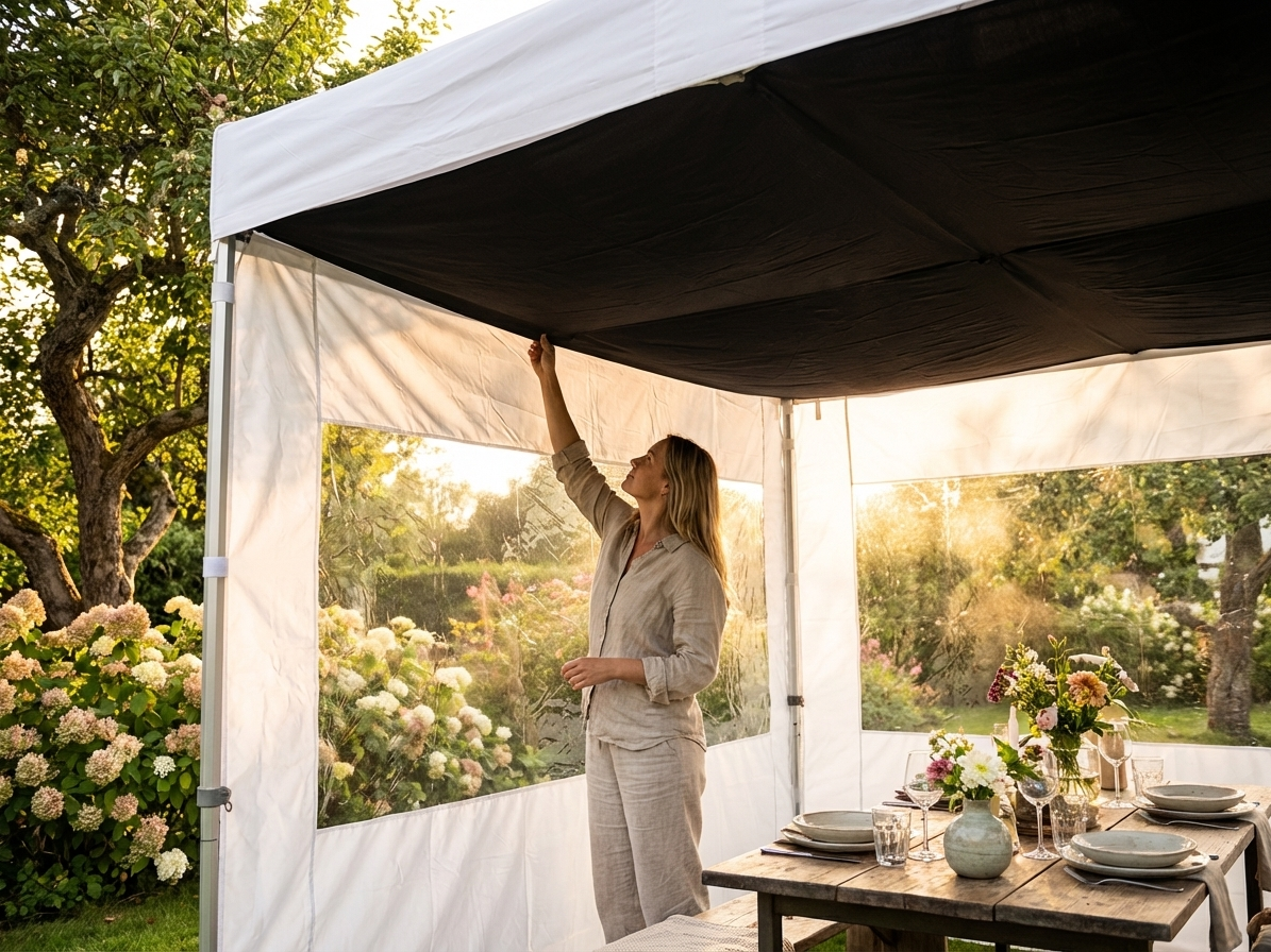 Black gazebo roof lining for 3x3 m pop-up gazebo - product detail