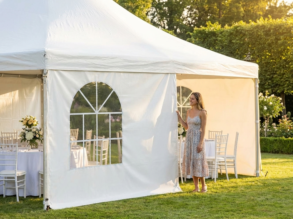 PVC sidewall with window for PartyZone Pagoda, 3m white