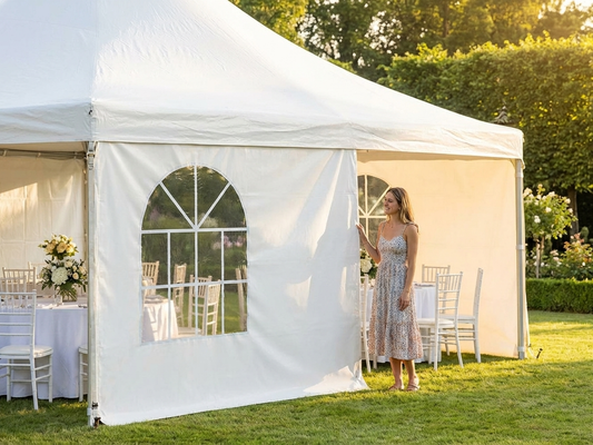 PVC sidewall with window for PartyZone Pagoda, 3m white