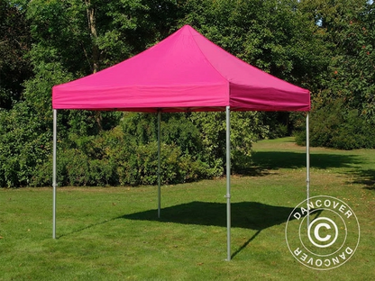 Pink pop-up gazebo with aluminium frame for outdoor events - product detail