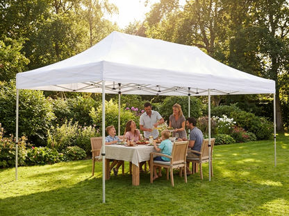 White pop up gazebo with steel frame for outdoor events - product detail