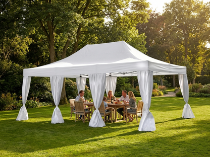 Pop up gazebo 4x6m white steel frame outdoor events - product detail