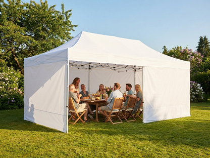 Pop Up Gazebo 4x8m White with Aluminium Frame - product detail
