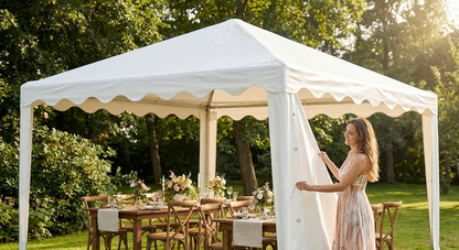 White 3x3m marquee roof cover for outdoor events - view 3