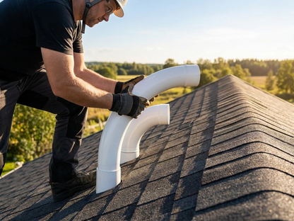 Silver roof pipe 1260 mm made from galvanised steel - product detail