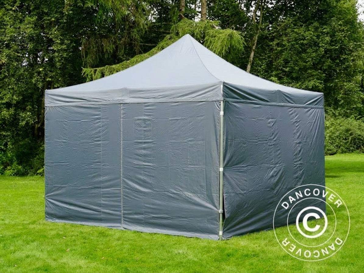 4x4m Grey Pop Up Gazebo with Aluminium Frame