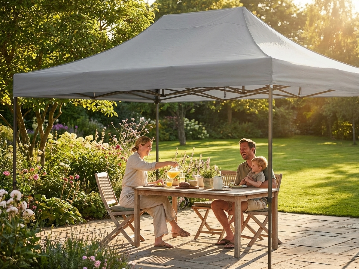 Gazebo roof cover in grey, size 3x6 meters, polyester PVC material - view 3