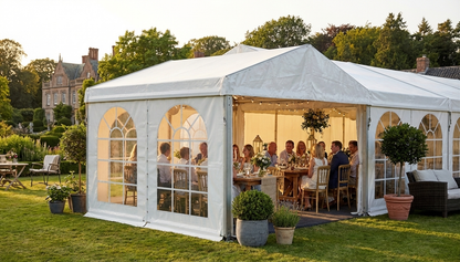 White marquee extension for events, 8x12 m - product detail