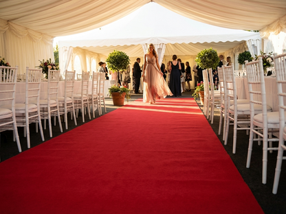 Red carpet runner for events, 2x16 m polyester - view 3