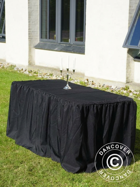 Black Polyester Tablecloth 183x76 cm for versatile use