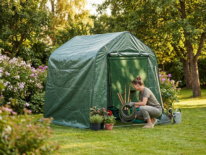 Green storage tent 2x2x2 metres for outdoor use - view 3
