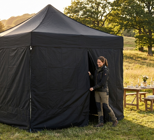 Black sidewall with zipper for FleXtents, 4 meters - product detail