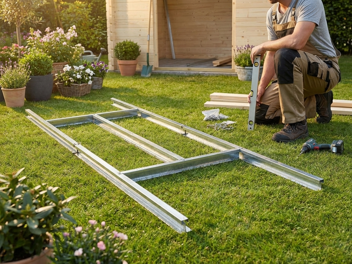 Steel floor frame for garden shed - product detail