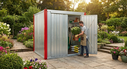 Steel storage container for warehouse use - view 3