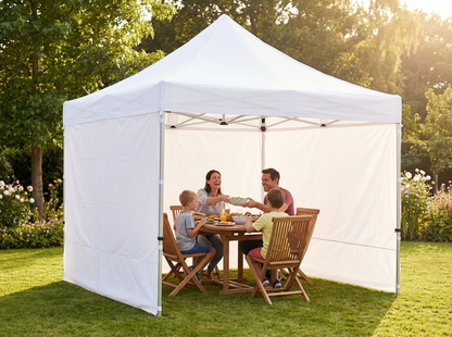 Pop Up Gazebo 3x3m White with Aluminium Frame - view 3
