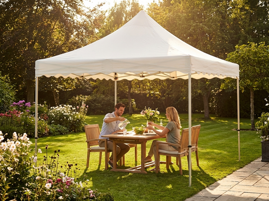 White gazebo roof cover 3x3m for outdoor use