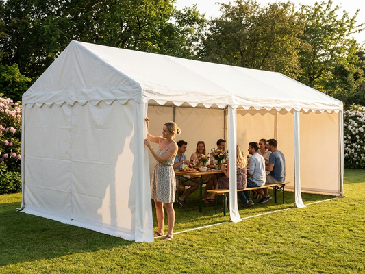 White polyethylene marquee roof cover 3x6m for outdoor events
