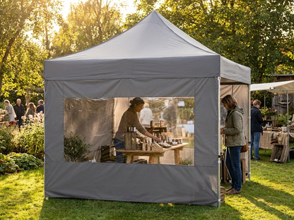 Sidewall with panorama window, 3m grey for outdoor events - view 3