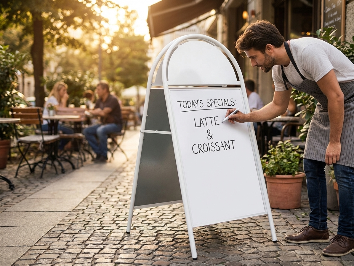 A-board 58x122 cm White for commercial display - product detail