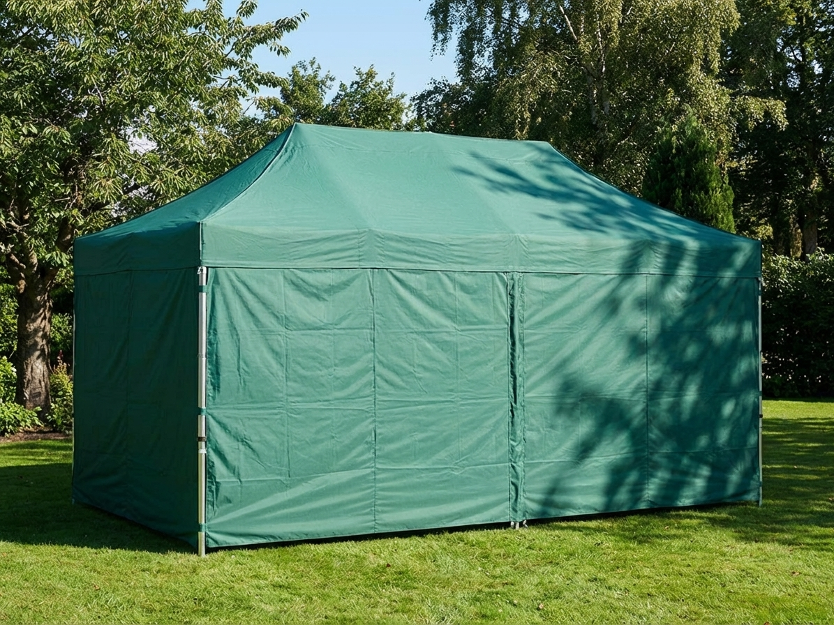 Green pop-up gazebo with aluminium frame - product detail
