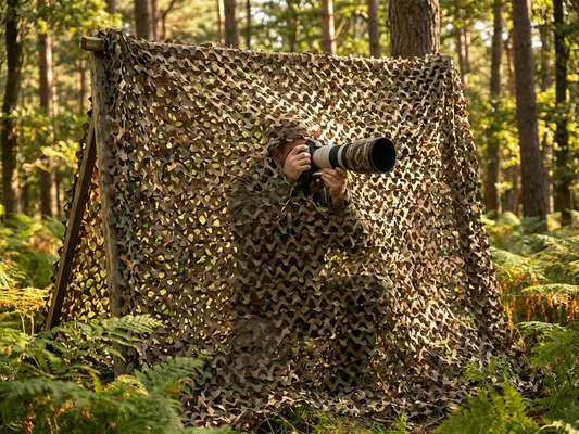 Woodland camouflage net, nylon polyurethane coated, 1.4x3m