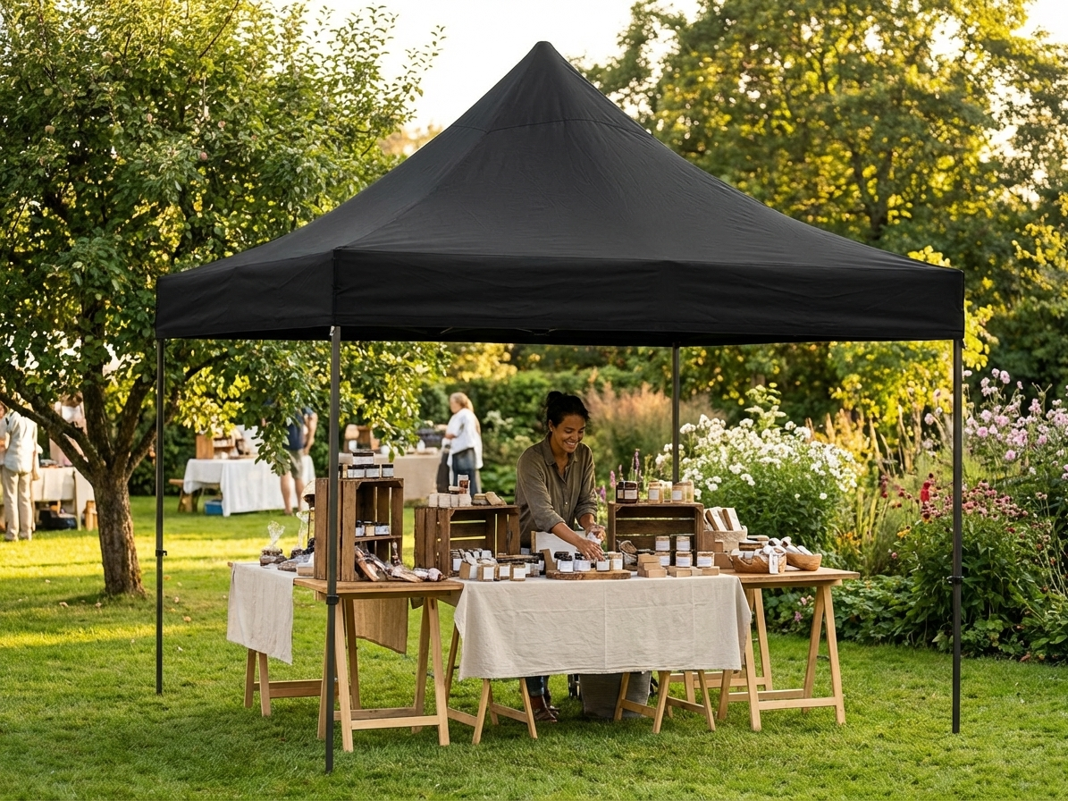 Black gazebo roof cover in 3x6m size, flame retardant - product detail