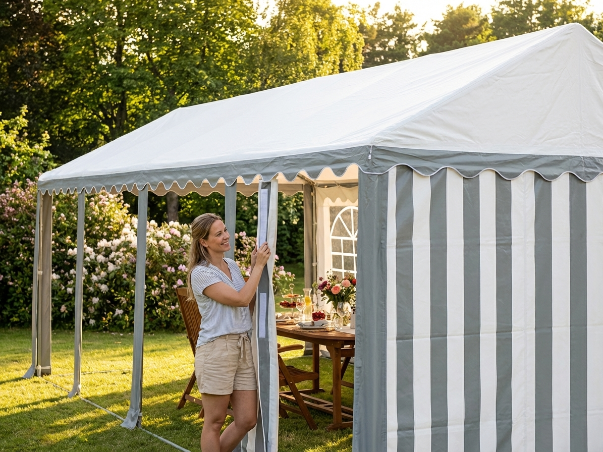 PVC Roof Cover for 5x8 m Marquee in White/Grey