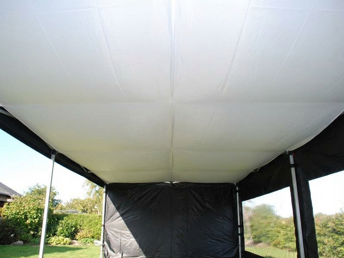 White gazebo roof lining 3x6m made from polyester pongee - product detail