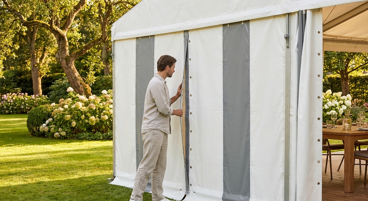 PVC Endwall in White/Grey for Industrial Use - view 3