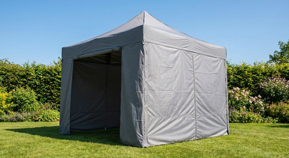 Pop up gazebo grey 3x3m with steel frame for outdoor events