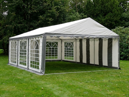 Marquee Tent 4x10 m Grey/White for Outdoor Events