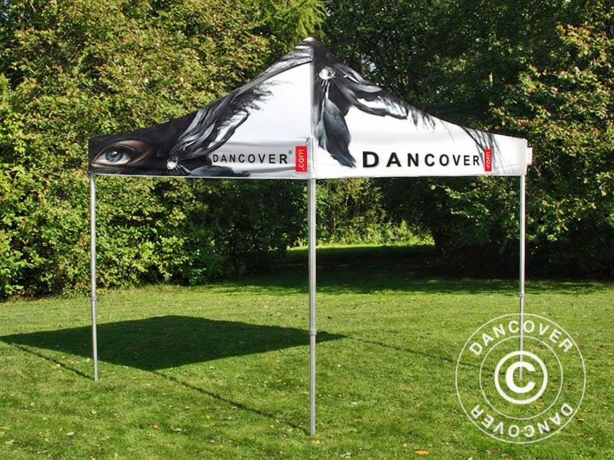 White pop-up gazebo with aluminium frame, 4x4 m, outdoor use - product detail