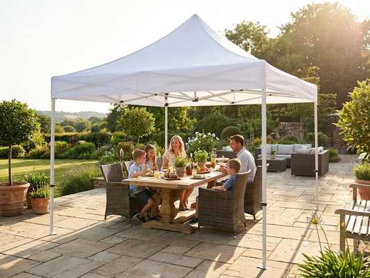 Transparent pop-up gazebo 4x4m with aluminium frame for outdoor events