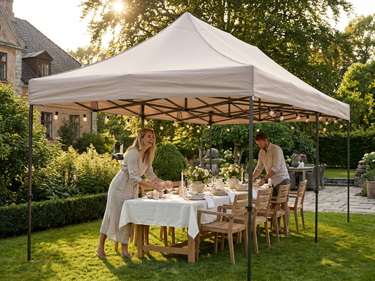 Gazebo roof cover in latte colour for 4x8m size