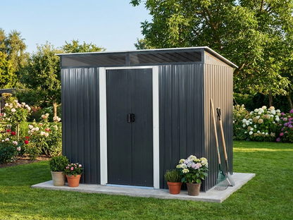 Garden Shed 2.38x1.74x1.96m in Anthracite and White - product detail