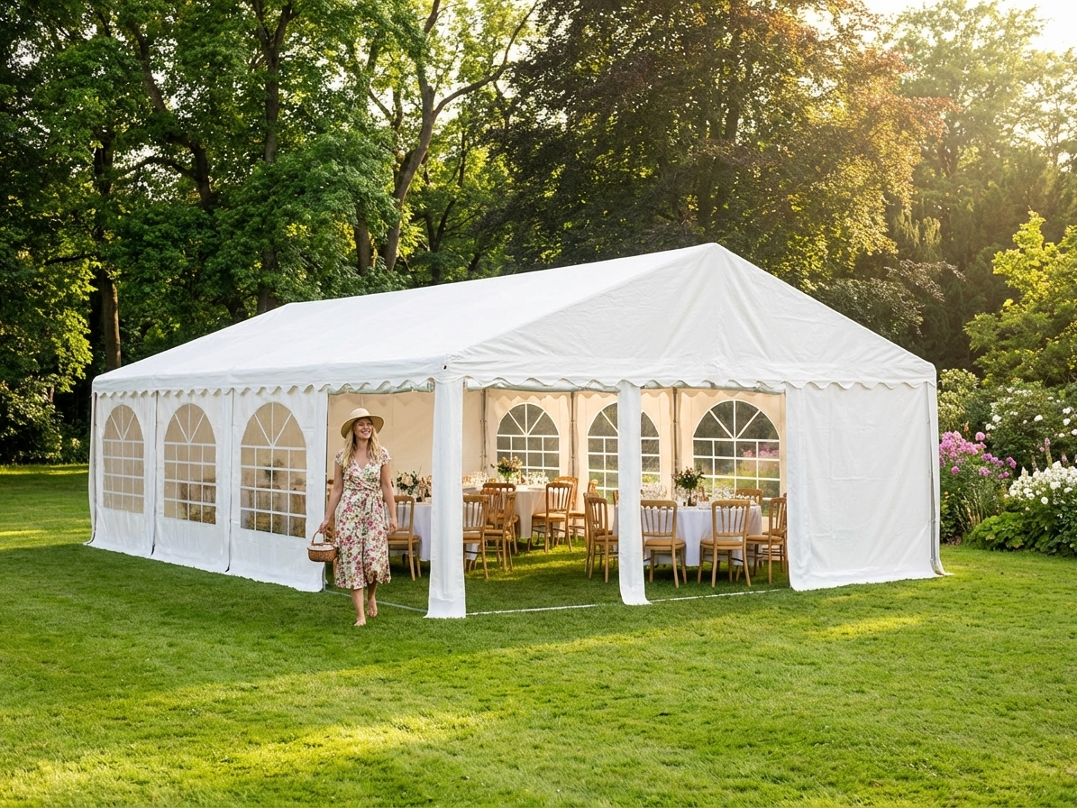 White 6x12m marquee for outdoor events - view 3