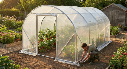 Polytunnel Greenhouse Cover 3.6x6 m Transparent 180 Micron UV-Resistant - view 3