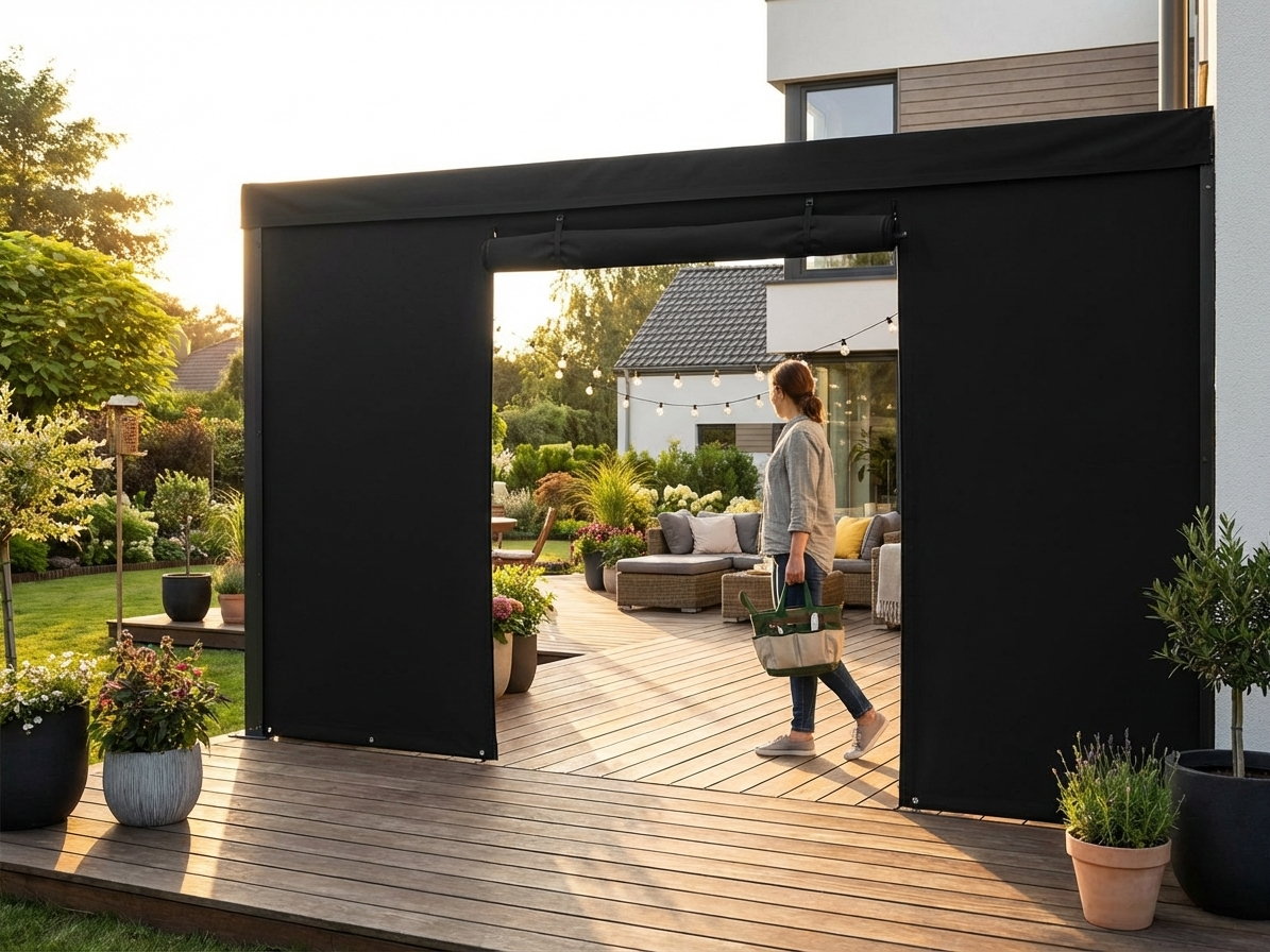 Black PVC Endwall 5m for Commercial Use - view 3