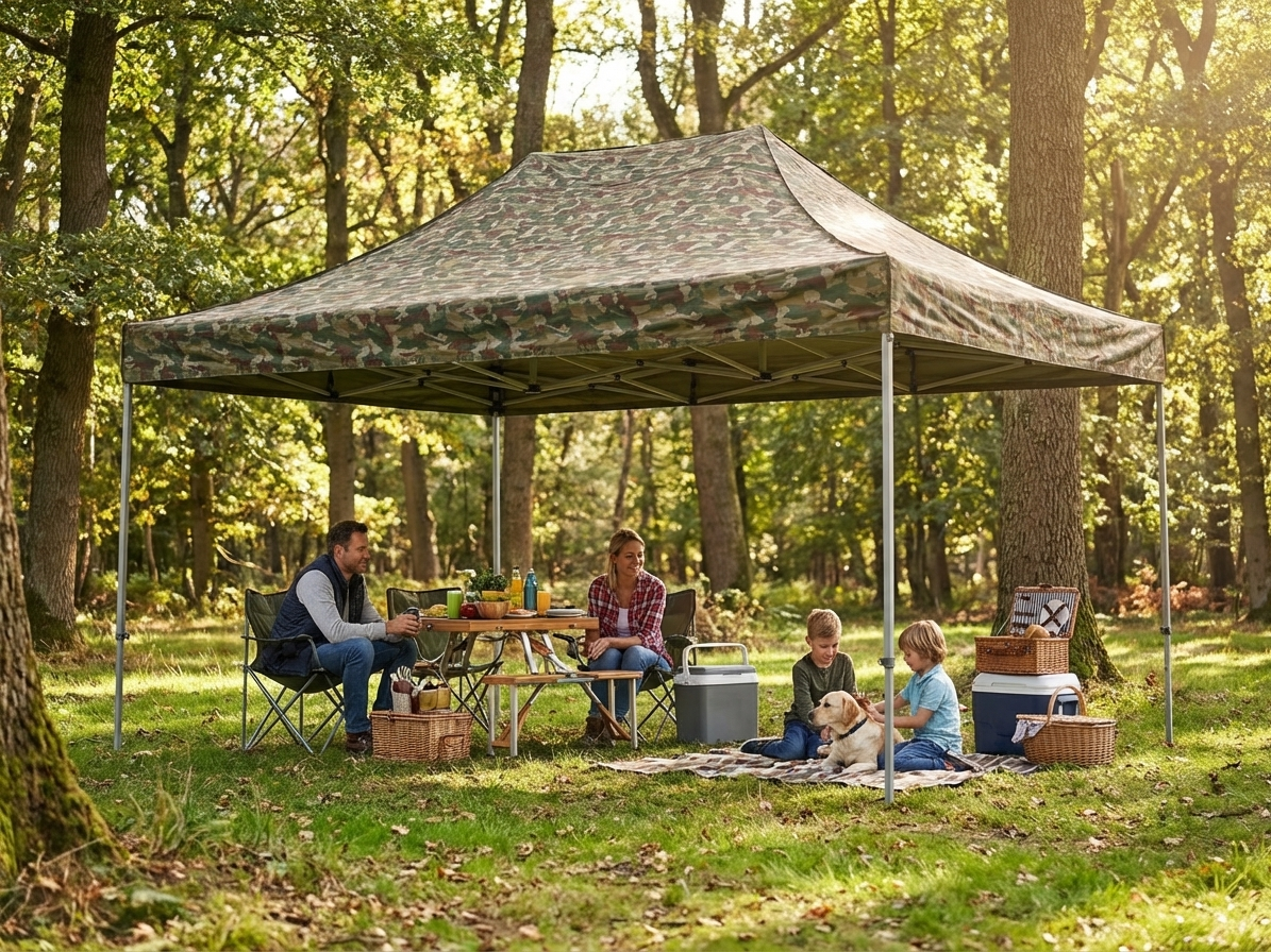 Pop up gazebo in camouflage design, 4x6m