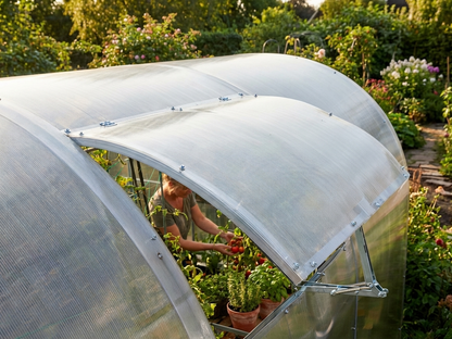 Silver ventilation window with automatic opener for greenhouses - view 3