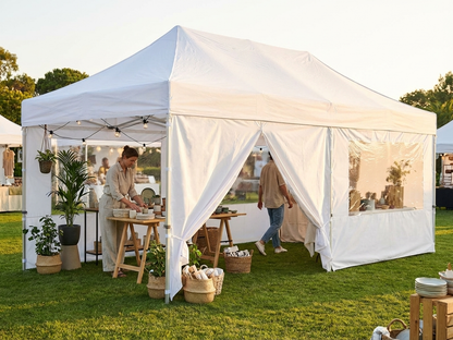 Heavy Duty PVC Sidewall Kit 3x6m White for Gazebos - product detail