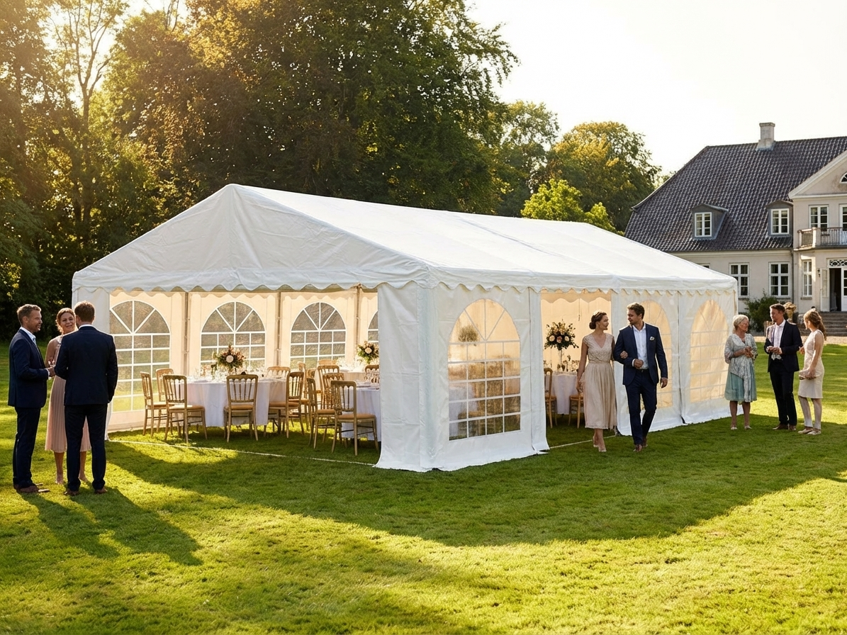 White PVC Marquee 6x10m for Outdoor Events - view 3