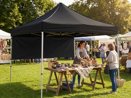 4x1 m White Gazebo Banner Knitted Polyester