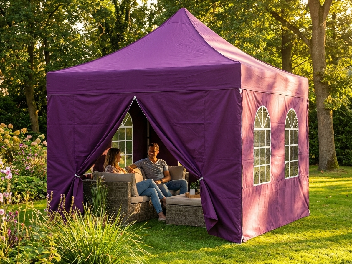 Purple gazebo sidewall kit 3x3m for outdoor use