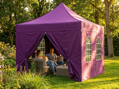 Purple gazebo sidewall kit 3x3m for outdoor use