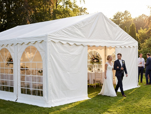White PVC marquee tent 5x6 m for outdoor events - product detail