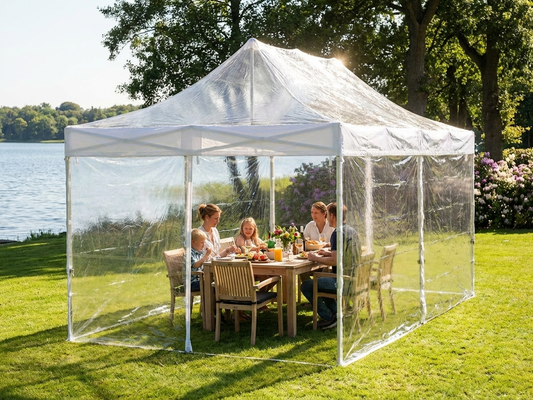 Clear pop up gazebo 3x6 m with steel frame for outdoor events - product detail