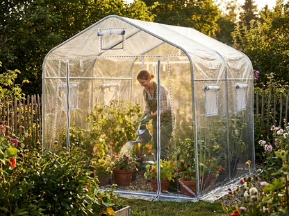 Transparent greenhouse roof cover 2x2m PE material - view 3