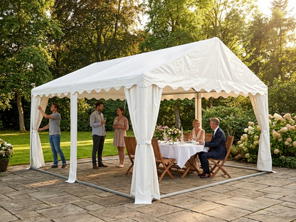 White PVC marquee roof cover 6x6 m for outdoor use